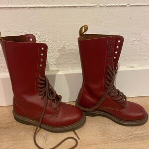 Dr. Martens Women's Cherry Red Combat Boots